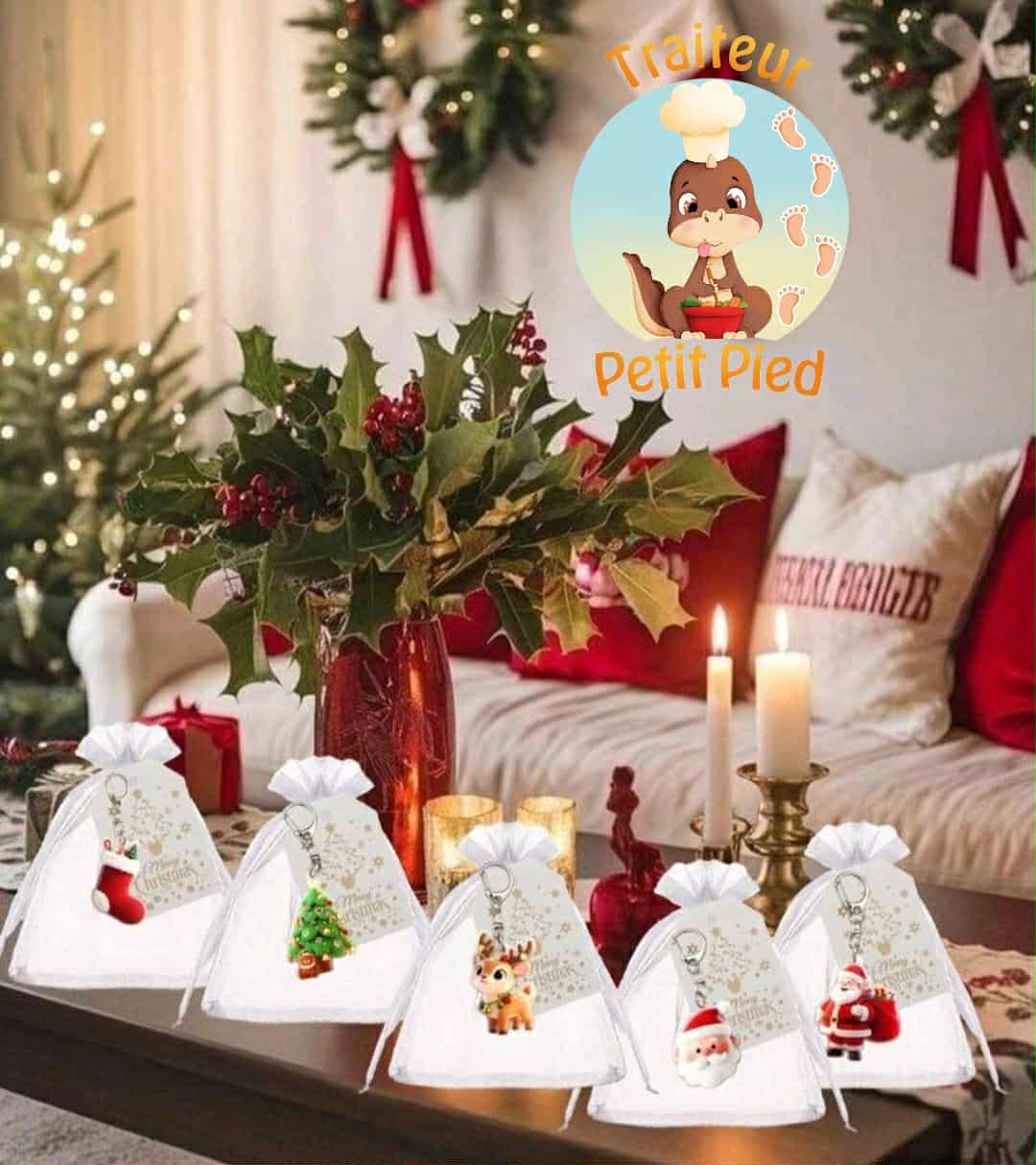 Surprises de Noël (porte clé, autocollants et tatouages)